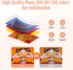 漢印 HPRT CP4000L 專用相紙 - 54張相紙+1墨水匣 | 熱昇華打印技術| 防水濺射