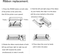 HPRT MT800 Wireless Printer Ribbon Accessories | Dedicated to MT800 | 2 rolls in 1 box, 1 roll can print 45 sheets of A4